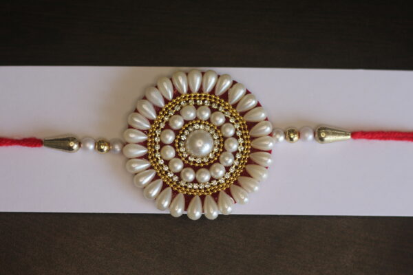 Pearl Beads Big Rakhi