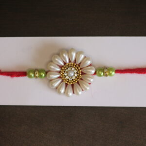 Drop Pearl Flower Rakhi