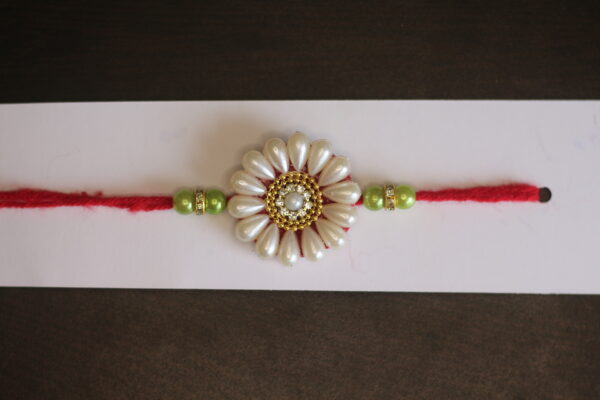 Drop Pearl Flower Rakhi