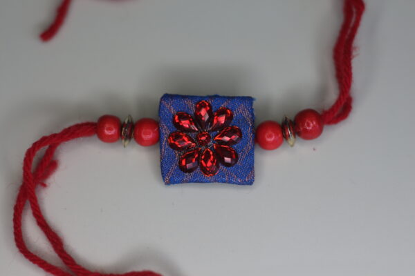 Fabric Kundan Rakhi