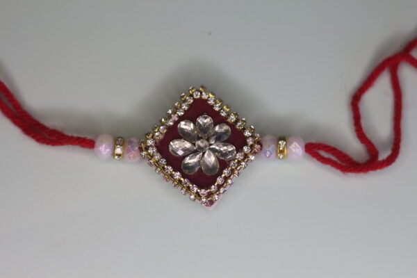 Kundan Flower Rakhi