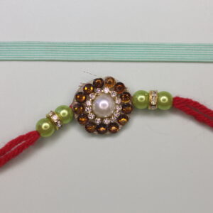 Brown Kundan Rakhi