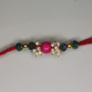 Wooden and Crystal beads Rakhi