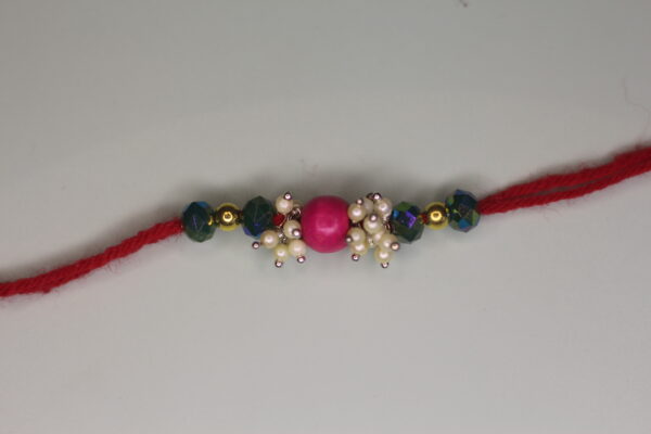 Wooden and Crystal beads Rakhi